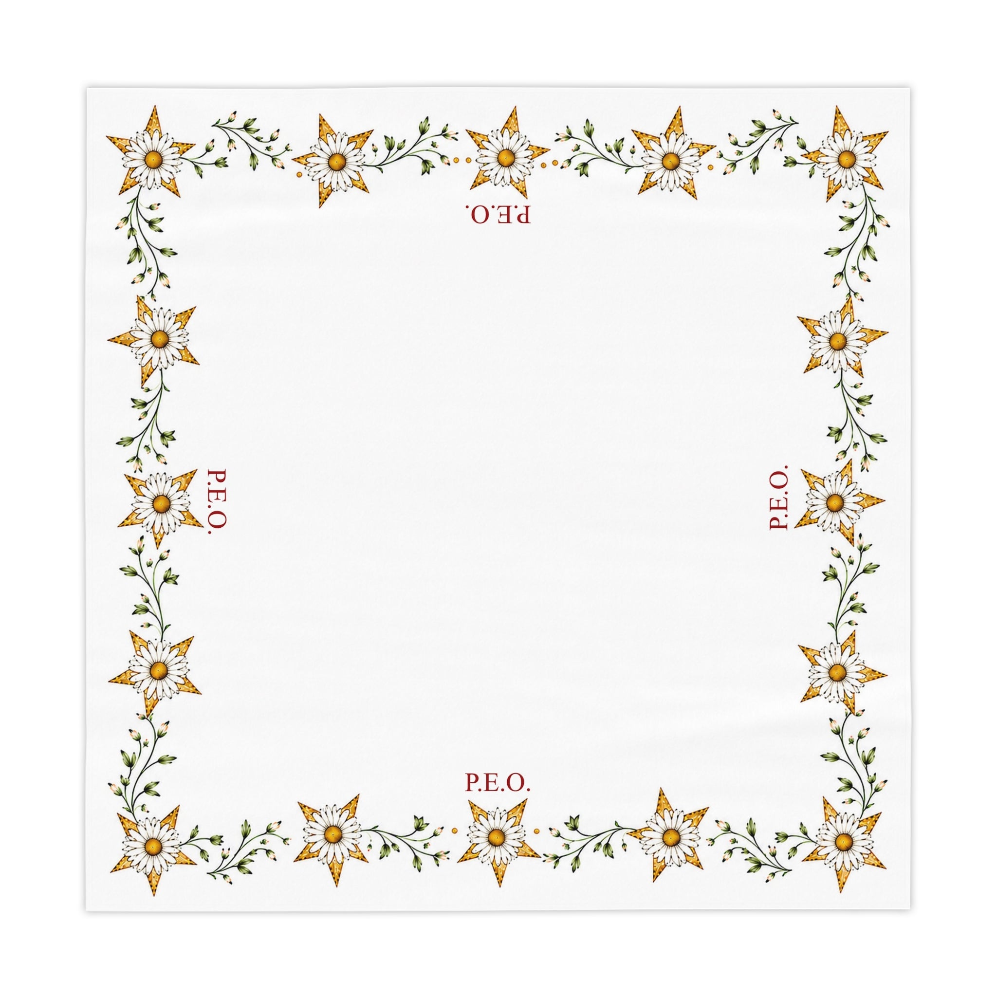 P.E.O. Poly Square Tablecloth