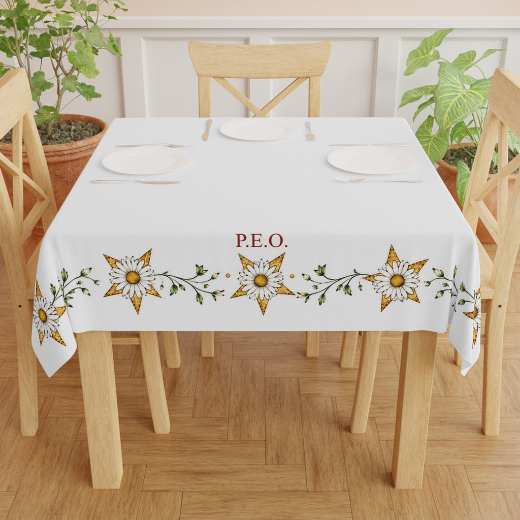 P.E.O. Poly Square Tablecloth