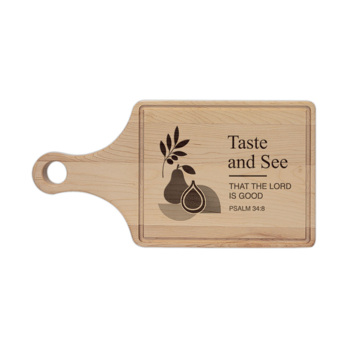 Engraved 'Taste and See' Wood Board (4 Sizes in 2 Colors)