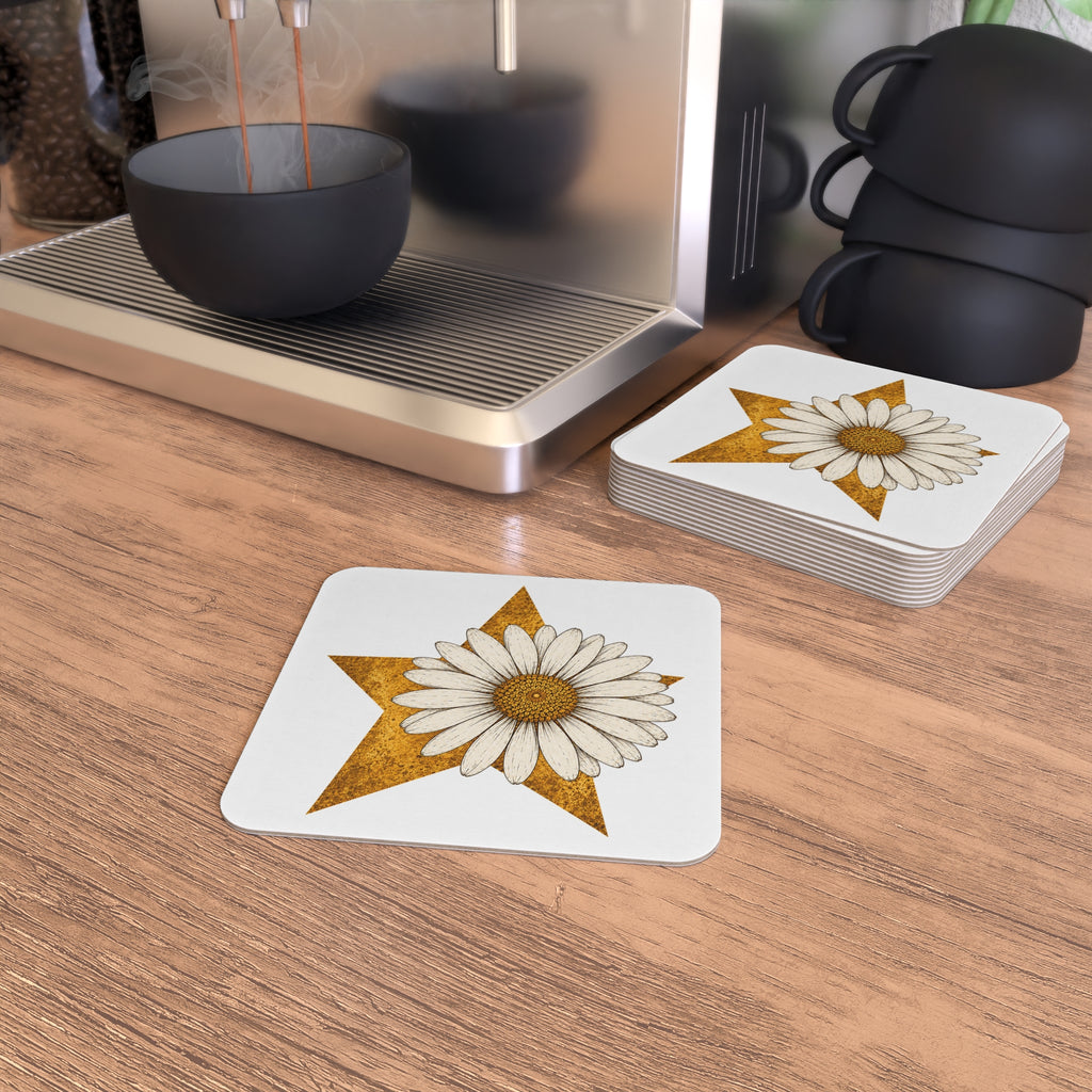 Daisy Star Coasters, Sets of 50 or 100