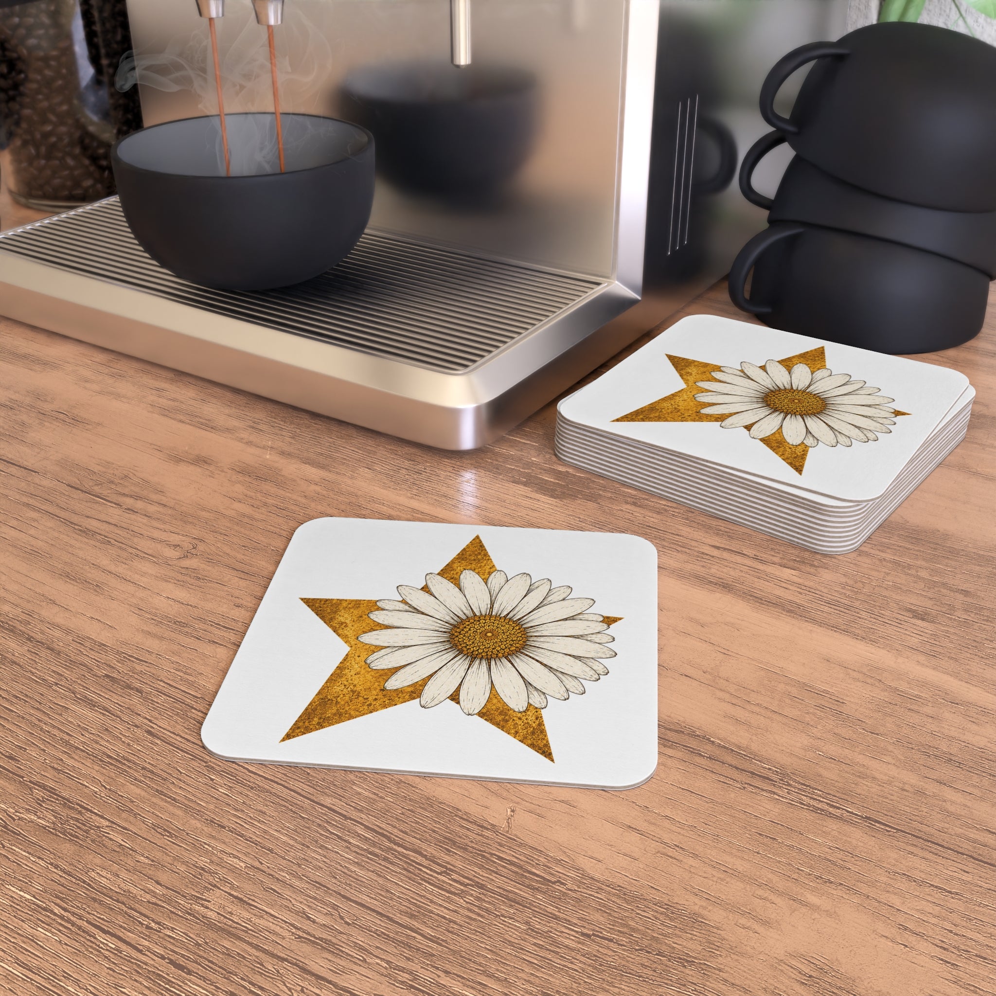 Daisy Star Coasters, Set of 50 or 100