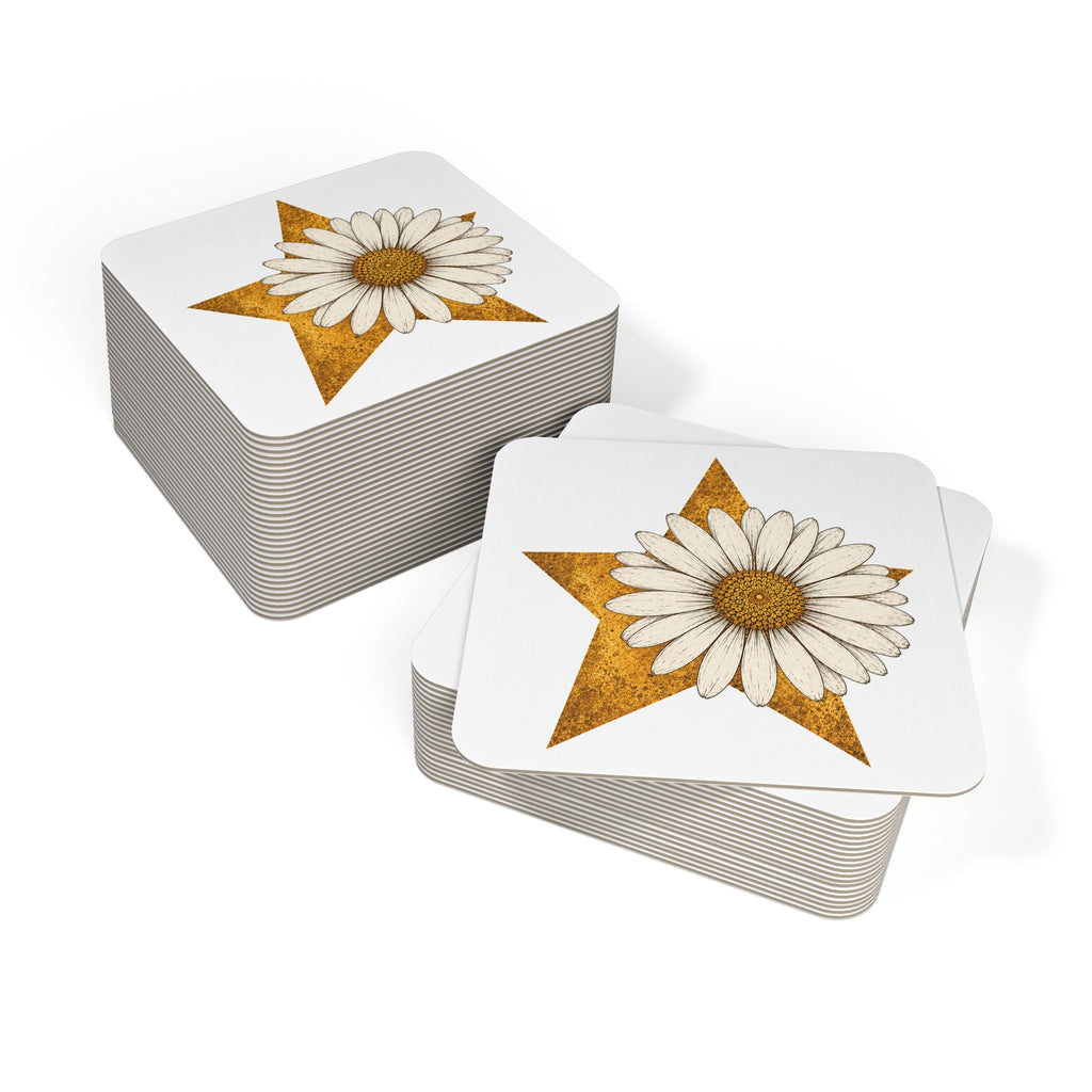 Daisy Star Coasters, Sets of 50 or 100