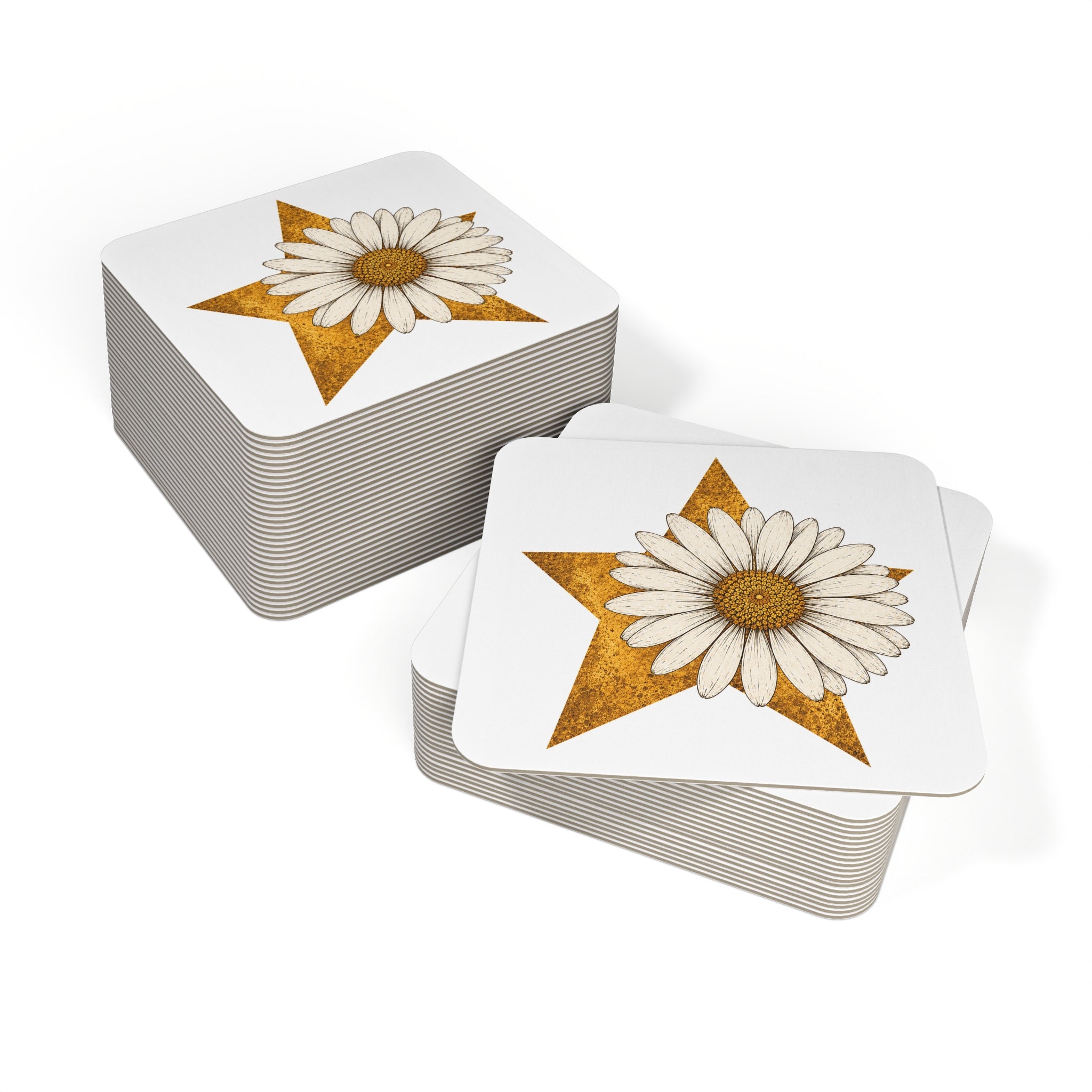 Daisy Star Coasters, Set of 50 or 100