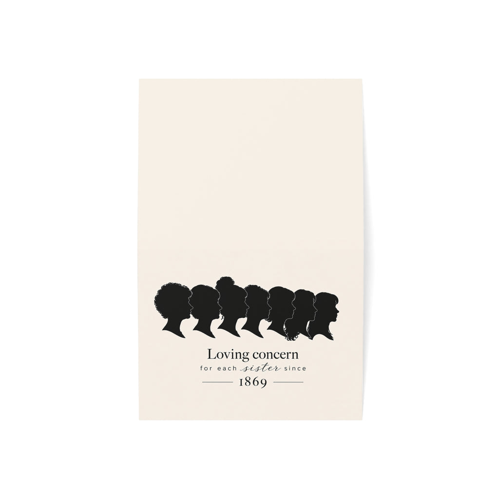Greeting Card — Minimal Black Female Silhouette Notecards (Single or Bulk Packs)
