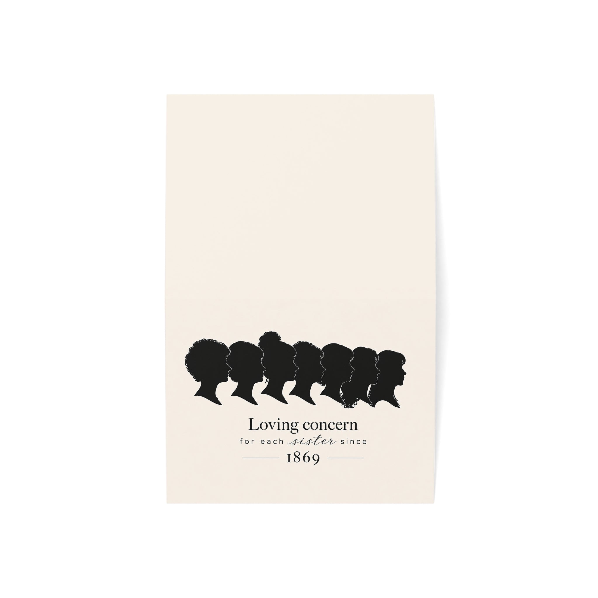 Greeting Card — Minimal Black Female Silhouette Notecards (Single or Bulk Packs)