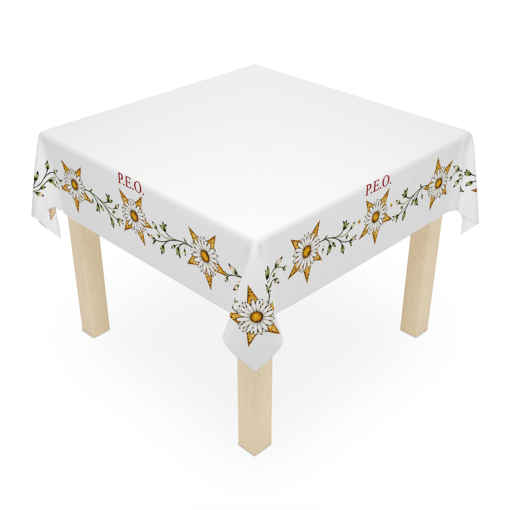 P.E.O. Poly Square Tablecloth