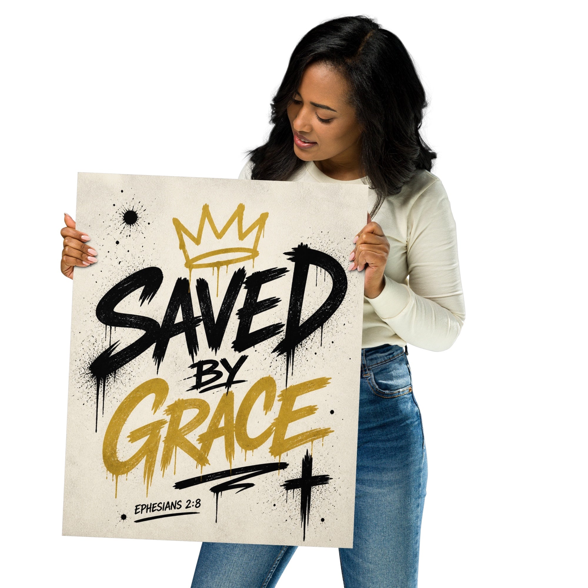 Saved by Grace Streetwear Art Print