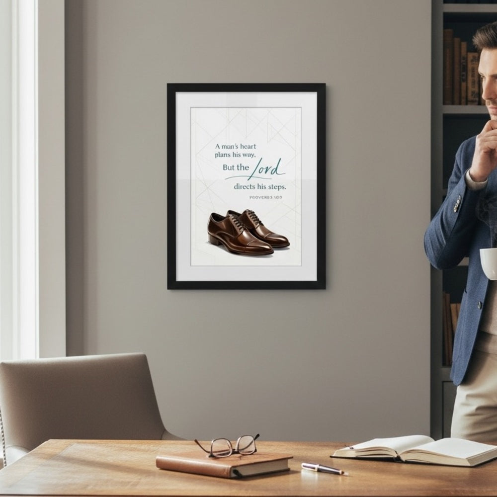 Lord Directs his Steps Shoes Art Print