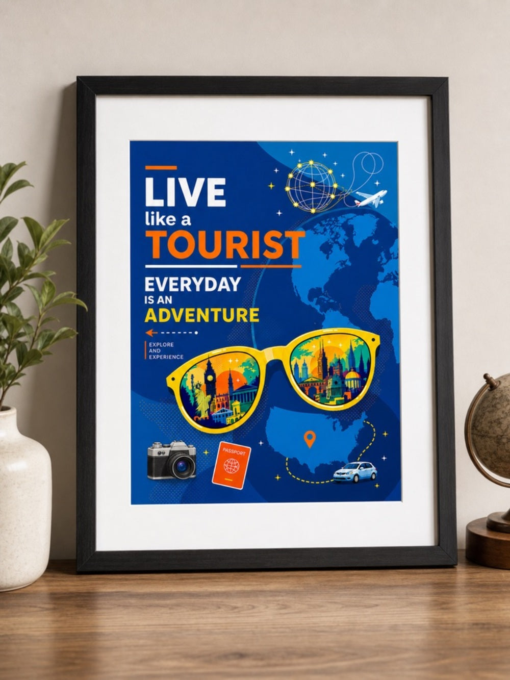 Live like a Tourist Art Print
