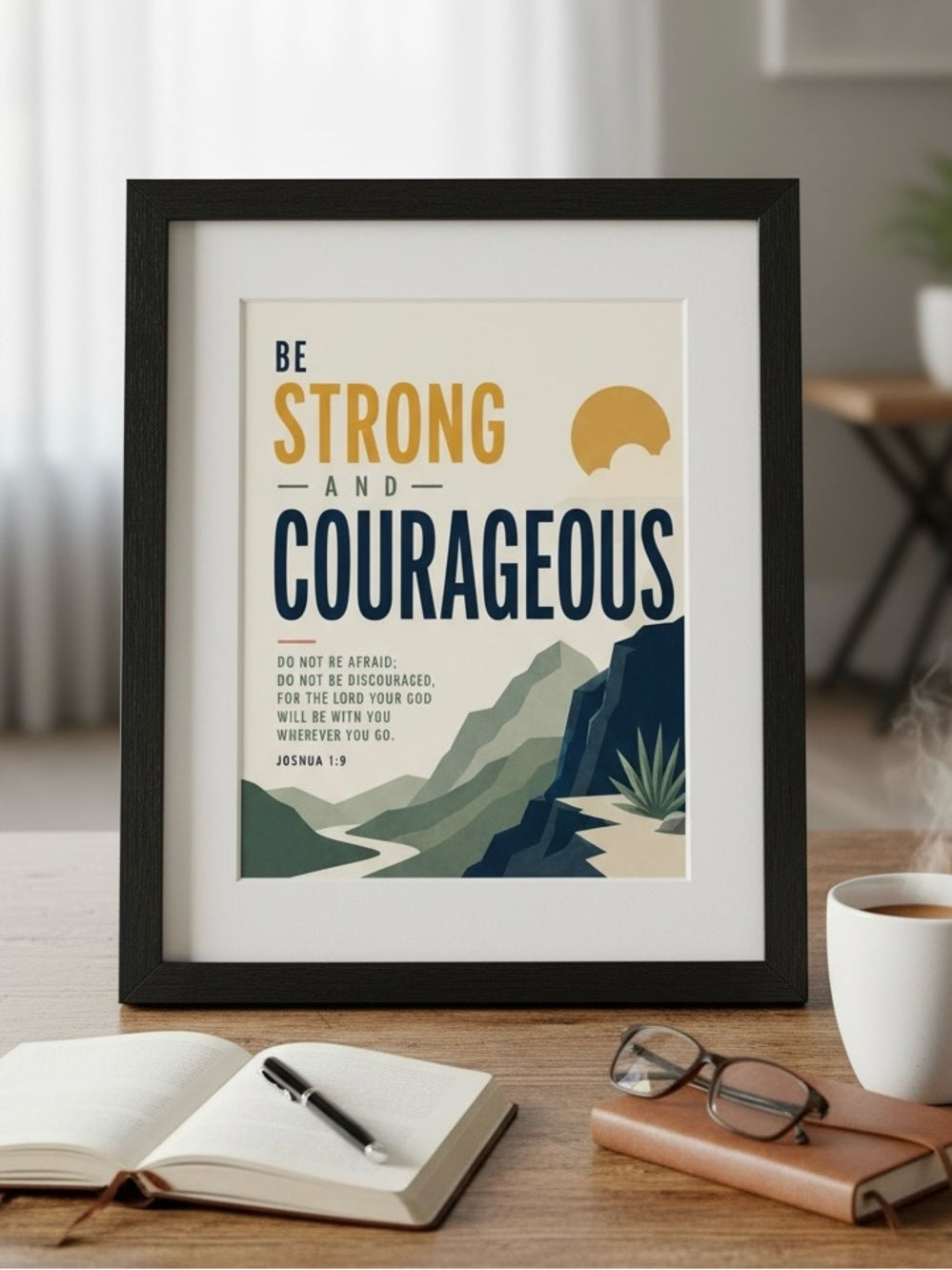 Be Strong and Courageous Art Print