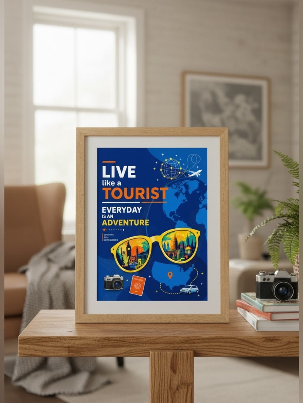 Live like a Tourist Art Print