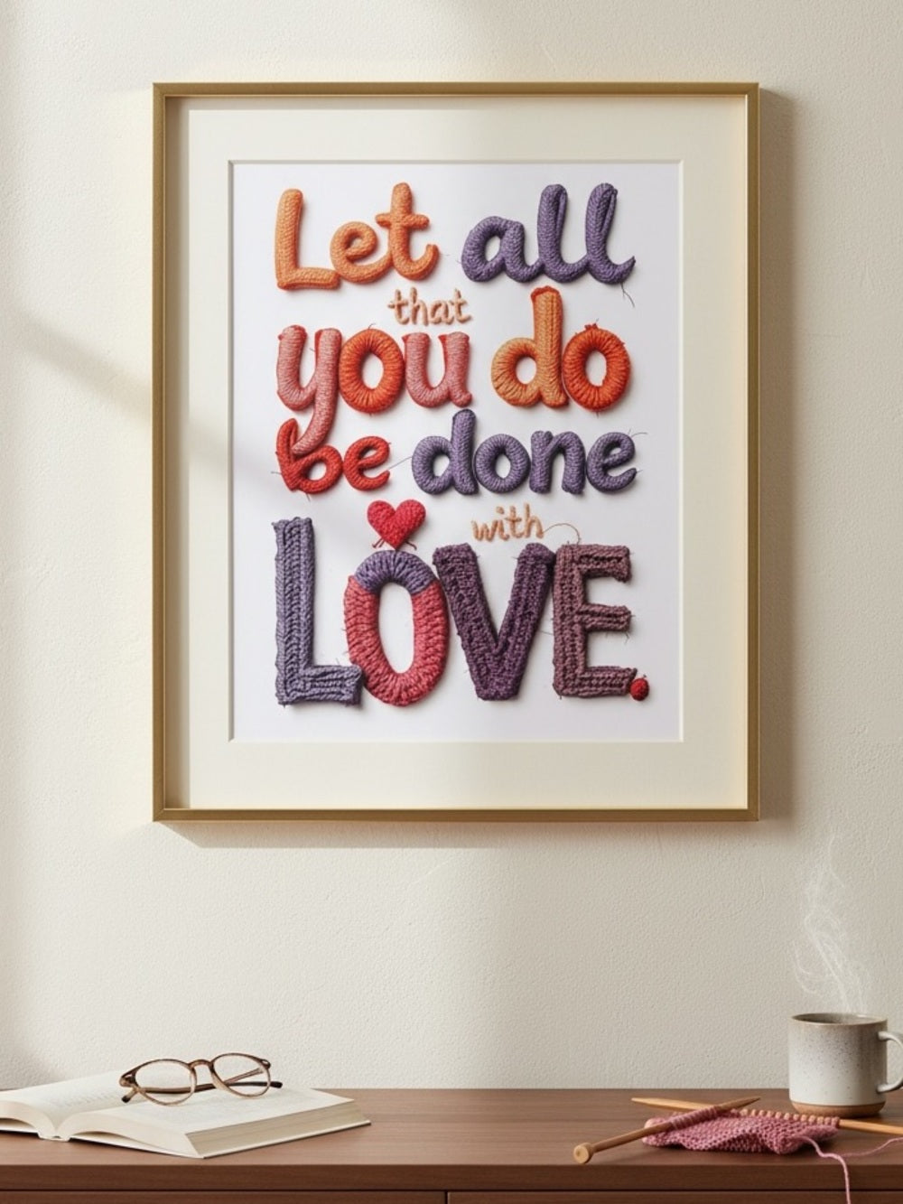 Let All You Do Knit Art Print