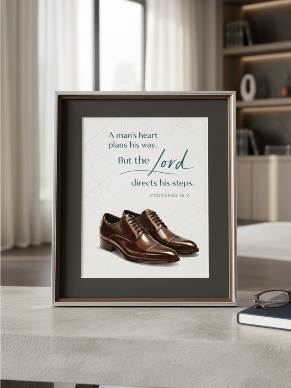 Lord Directs his Steps Shoes Art Print