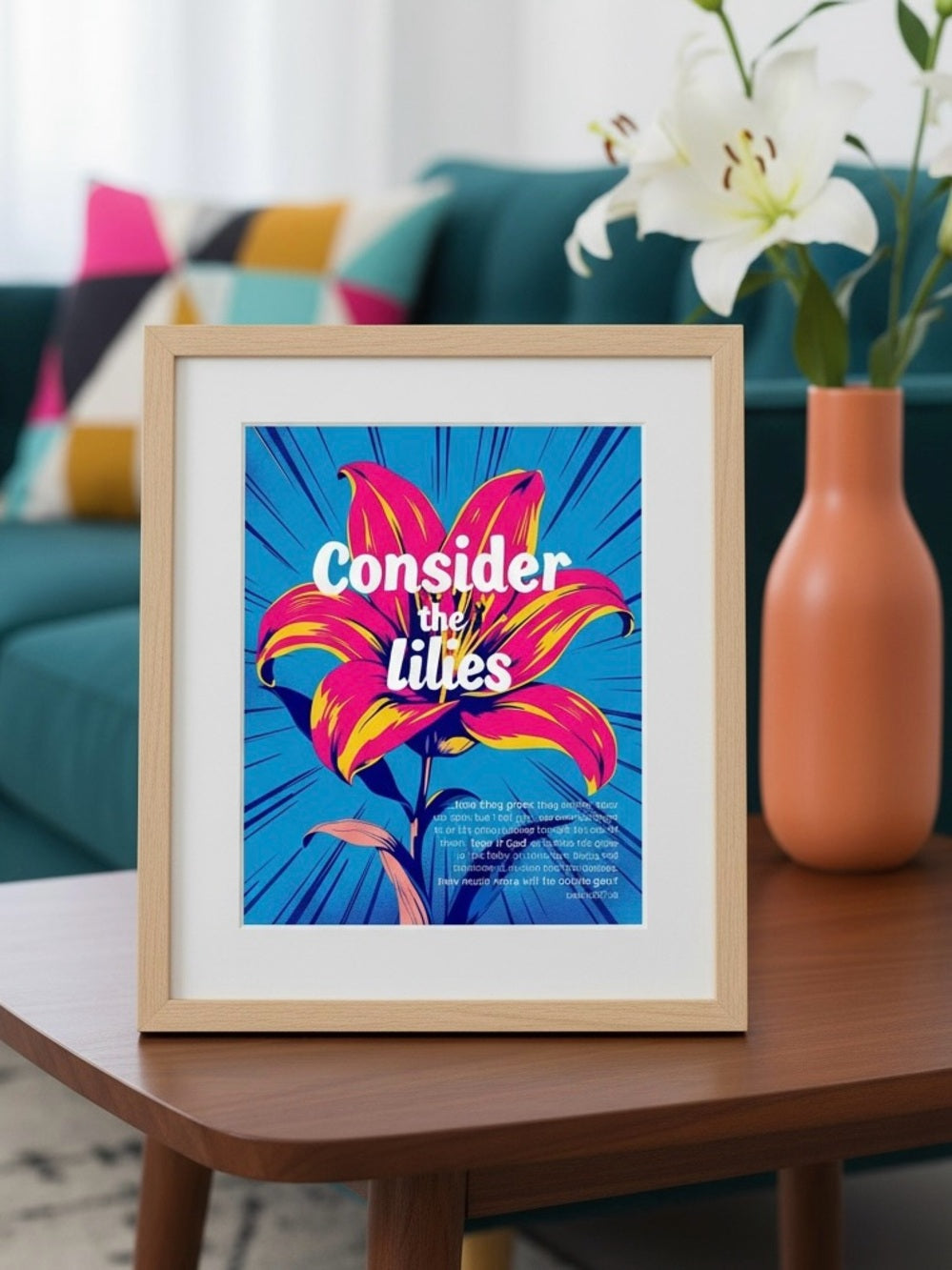 Pop Art Consider the Lilies Art Print