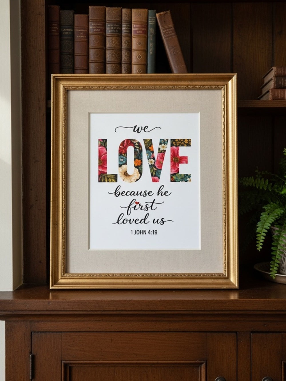 Love Floral Art Print