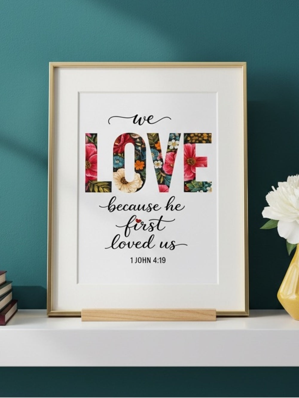 Love Floral Art Print