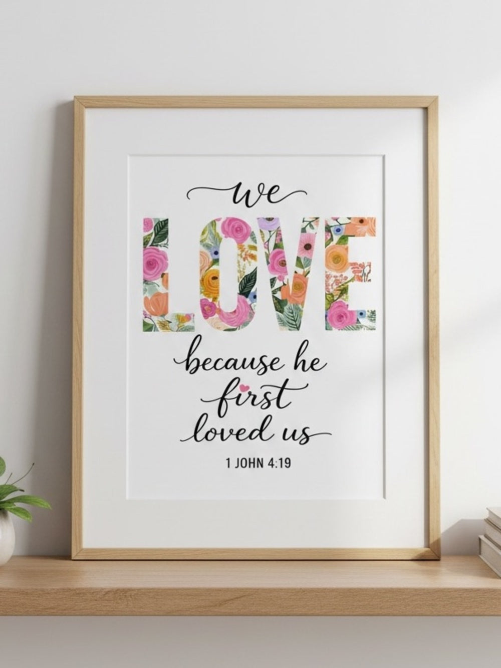 Love Floral Art Print